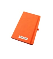 İsme Özel Defter Lastikli Termo Deri Yılbaşı Hediyesi (Turuncu)