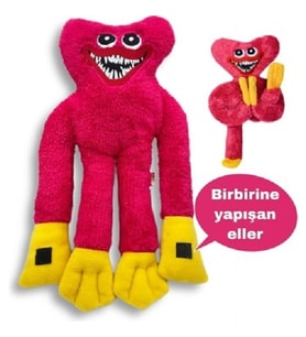 Huggy Wuggy Peluş - Yerli Üretim 40 Cm Hugy Wugy Peluş (Kırmızı)