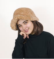 Peluş Bucket Şapka (Kahverengi Açık)
