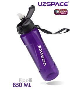Uzspace FiftyFifty PİPETLİ 850ml Tritan Su Matarası