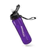 Uzspace FiftyFifty PİPETLİ 850ml Tritan Su Matarası (Mor)