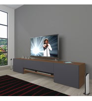 Decoraktiv 1e1 Mdf 180 cm. Tv Ünitesi Tv Sehpası (Antrasit - Ceviz)