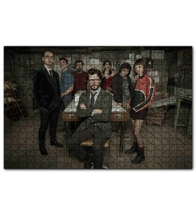 Cakapuzzle La Casa De Papel Başlangıç Kadrosu  Puzzle Yapboz MDF (Ahşap) (500 Parça)