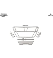 Meriç® Citroen C4 Picasso Ön Torpido Kaplama Maun 9 Parça 2006-2010 (Alüminyum)