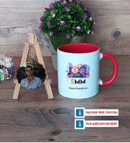 Mali Müşavir Kupa Bardak Beyaz ve Fotoğraflı Ahşap Anahtarlık HediyeMuhasebeciler Günü Hediyesi (Model 2)