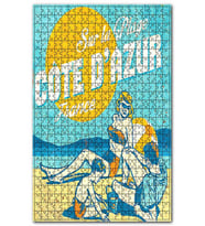 Cakapuzzle Sahilde Güneşlenen Aile Afişi Görseli Puzzle Yapboz MDF (Ahşap) (1000 Parça)