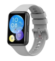 Huawei Watch Fit 2 Uyumlu PureLux Tam Uyumlu Silikon Kordon (Gri)
