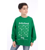 Toontoy Erkek Çocuk Baskılı Sweatshirt (Çimen Yeşili)