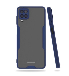 Galaxy A12 Kılıf Zore Parfe Kenarları Pastel Renk Silikon Kılıf (Lacivert)
