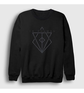 Presmono Unisex Beyaz Fire In Flames Sweatshirt 83852tt (Siyah)