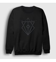 Presmono Unisex Beyaz Fire In Flames Sweatshirt 83852tt (Siyah)