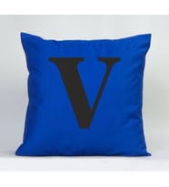 V Harfli Yastık (Mavi)