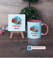 İtfaiyeci Dekoratif Taş, Kupa Bardak Kırmızı Hediye (Model 5)