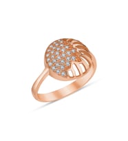925 Ayar Gümüş Yüzük Zirkon Taşlı Altın,Rose,Beyaz Renk Seçenekleriyle (Rose)