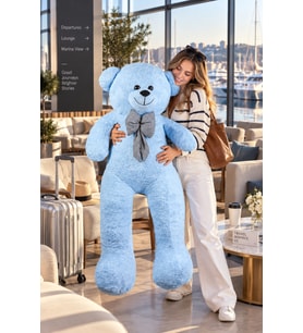 Pandamkee 140 Cm Sevgiliye Özel Hediyelik Ayı (Mavi)
