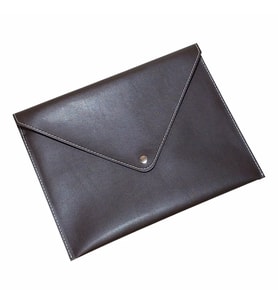 2K PU Deri A5 KÜÇÜK BOY Dosya Klasörü Belge Tutucu Su Geçirmez Portföy Zarf Dosya Klasör Kılıf A5 Çıtçıtlı Dosya 19,5X24,7 CM (KAHVE)