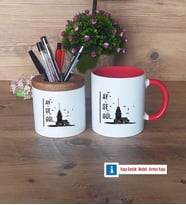 Kız Kulesi Kalemlik, Kupa Bardak T Kişiye Özel HediyeArkadaşa Hediye (Model 5)