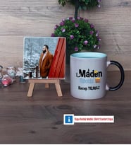 Maden Mühendisi Fotoğraflı Dekoratif Taş, Kupa Bardak Beyaz Hediye (Model 9)