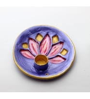 Lotus Seramik Tütsülük (Mor)