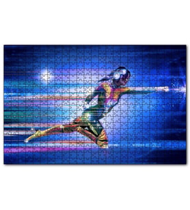 Cakapuzzle Süper Kahraman Kız İllüstrasyon  Puzzle Yapboz MDF (Ahşap) (1000 Parça)