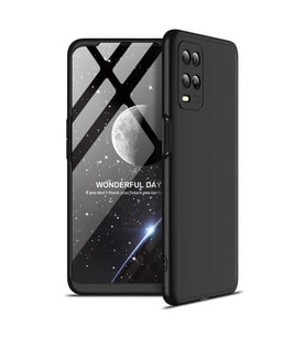 Oppo A54 4G Kılıf Kamera Korumalı 360 Tam Koruma Ays (Siyah)
