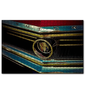 Cakapuzzle Buick Logo ve Ön Panjur Detay  Puzzle Yapboz MDF (Ahşap) (500 Parça)