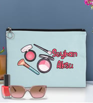 BK Gift Kişiye Özel İsimli-1 Astarlı Portföy Çanta 30x21cm(12 Renk Seçeneği), Baskılı El Çantası, Organizer Çanta (Açık Mavi)