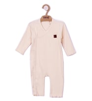 KD43016.Kaşkorse Kruvaze Patiksiz Tulum 1-3/3-6/6-9/9-12AY (Ekru)