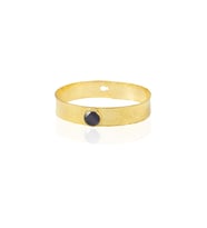 Kadir Jewellery 22 Ayar Altın Kaplama El İşçiliği Zirkon Taşlı Kadın Kelepçe Bilezik (Mor)