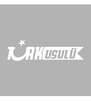 Türk Usulü Araba Sticker siyah 16x5 CM (Beyaz)