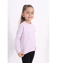 Toontoy Kız Çocuk Nakışlı Sweatshirt (Açık Lila)
