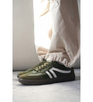 Muggo GARCİA Garantili Unisex Ortopedik Günlük Bağcıklı Yürüyüş Koşu Sneaker Spor Ayakkabı (Haki)