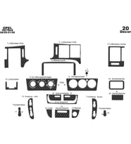 Meriç® Opel Vectra B Ön Torpido Kaplama Maun 20 Parça 1995-2002 (Karbon)