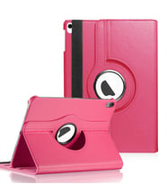 Microsonic Apple iPad Pro 12.9'' 2018 (A1876-A2014-A1895-A1983) Kılıf 360 Dönerli Stand Deri (Pembe)