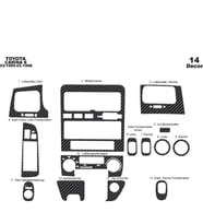 Meriç® Toyota Carina E Ön Torpido Kaplama Maun 14 Parça 1995-1998 (Karbon)