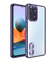 Xiaomi Redmi Note 11 Global Kılıf Logo Gösteren Zore Omega Kılıf (Mor)