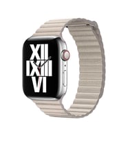 Apple Watch 7/8/9 41mm Kordon Deri Loop Kordon (Gold)