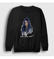 Presmono Unisex Beyaz PO Billie Eilish Sweatshirt 154758tt (Siyah)