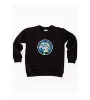 Batman baskılı pamuklu kumaş çocuk sweatshirt (Siyah)