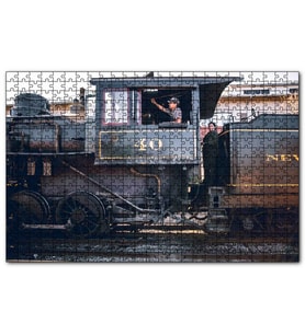 Cakapuzzle Buharlı Tren ve Makinisti  Puzzle Yapboz MDF (Ahşap) (255 Parça)