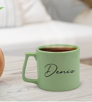 BK Gift Kişiye Özel İsimli Pastel Yeşil Middle Kupa Bardak, Arkadaşa Hediye, Ev Hediyesi, Doğum Günü Hediyesi, Ofis Hediyesi-1 (Model 8)