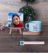 Rusça Öğretmeni Fotoğraflı Dekoratif Taş, Kupa Bardak Beyaz Hediye (Model 8)