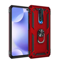 Xiaomi Poco X2 Kılıf Yüzüklü Zırh Tank Vega (Kırmızı)