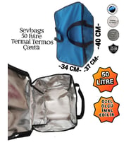 SEVBAGS TERMAL TERMOS PİKNİK KAMP SEYAHAT SICAK SOĞUK 50 LİTRE TERMOS ÇANTA (Mavi)