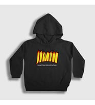 Presmono Unisex Çocuk Beyaz Thrasher K Pop Jimin Bts Kapüşonlu Sweatshirt 272391tt (Siyah)