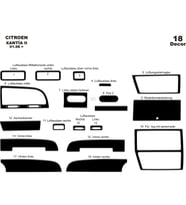 Meriç® Citroen Xantia 2 Ön Torpido Kaplama Maun 18 Parça 1998-2006 (Piano Black)