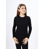 Toontoy Kız Çocuk Okul Tişört (Siyah)