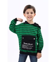Toontoy Erkek Çocuk Baskılı Sweatshirt (Çimen Yeşili)