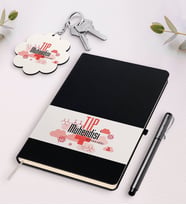BK Gift Kişiye Özel Tıp Mühendisi Beyaz Defter Kalem Ve Anahtarlık Hediye Seti (Model 2)