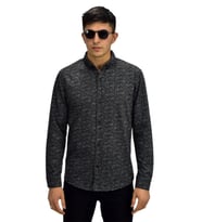 Erkek Spor Jakarlı Uzun Kol Gömlek R6500 BGL-ST03207 (Siyah)